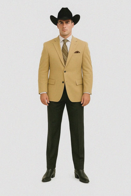 Men's Corduroy Wholesale Blazer - Modern Fit Khaki ~ Tan ~ Beige