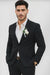Mens Cotton Suit - Black Summer Suit