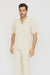 Mens Walking Suit in Color cream leisure suit causal Matching Shirt and Pants $99