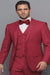 Extra Slim Fit Suit Mens Slim Fit Suit - Fitted Suit - Skinny Suit Ruby Red Tapered Fitted European Cut Suit