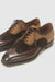 Men Brown and Cognac Suede Wing Tip Oxford By Mezlan Made In Spain Brand