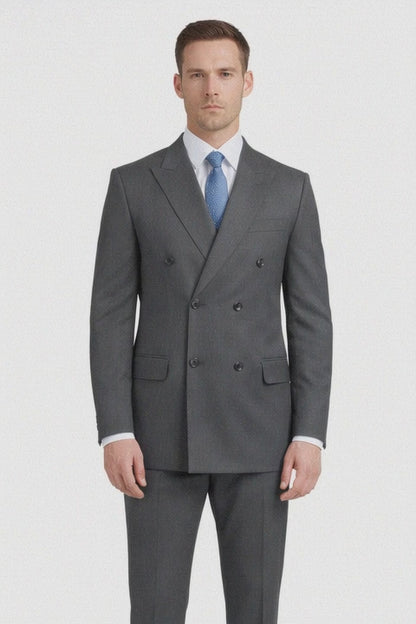 Double-Breast Suit, Black, Navy Colors by Giorgio Fiorelli