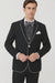 Black and White Trim Lapel Tuxedo Suit