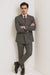 Men's Double Breasted Suit Heather Gray Pleated or Flat Front Pants