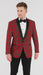 Big and & Tall Red and Black Pattern Blazer Sport Coat
