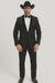 Men's Two Toned Full Lapel Shawl Black Tuxedo wool Fabric Suits