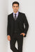 Brand: Caravelli Collezione Suit - Caravelli Suit - Caravelli italy Caravelli Men's 2 Button Black  Classic Fit Single Vent Suit