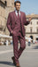 Men's Gangster Bold PinStripe Stripe Chalk Pinstripe Vested 3 Piece Fashion Suits 1920;s 30s Fashion in 10 Colors Collection For August/1/2021