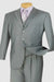 Three Button Suit - Classic Fit Pleated Pants - Mens 3 Button Classic Fit Vested Basic Grey Suit