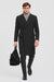 Men's Wool Charcoal Grey Double breasted Overcoat By Alberto Nardoni