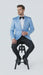Men’s Light Blue Paisley Tuxedo Jacket – Elegant Satin Shawl Lapel Dinner Blazer for Weddings, Proms in Sky Powder Blue Color Bowtie