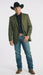 Men’s Olive Green Western Blazer Jacket, Classic Cowboy Style Sport Coat for Casual Formal Wear with Jeans
