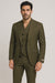 Tiglio Rosso Suit  - Classic Fit Athletic Cut 100% Wool Super 150s Italian Fabric Peak Lapel in Color Olive