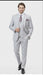 Men’s Very Light Gray Three-Piece  Wedding Suit 2 Buttons Modern or Slim Fit  Ash Bone Color Steel Grey