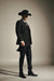 Classic Long Solid Black Fashion Suits