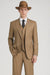 Mens Tan Pinstripe Zoot Suit – 1920s Gangster Vintage 3-Piece Suit with Wide-Leg Pants