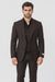 Tiglio Rosso Men’s Choclate Brown 3 Piece Suit –Double Breasted Vest with Classic Fit 100% Wool Super 150's Fabric - Pleated Pants