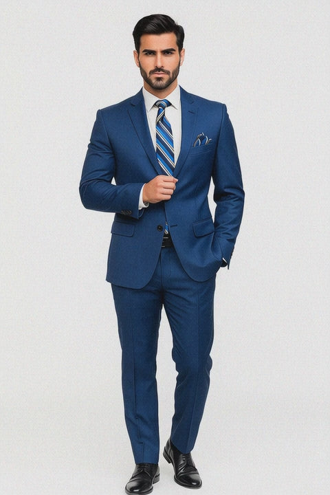 indigo suit