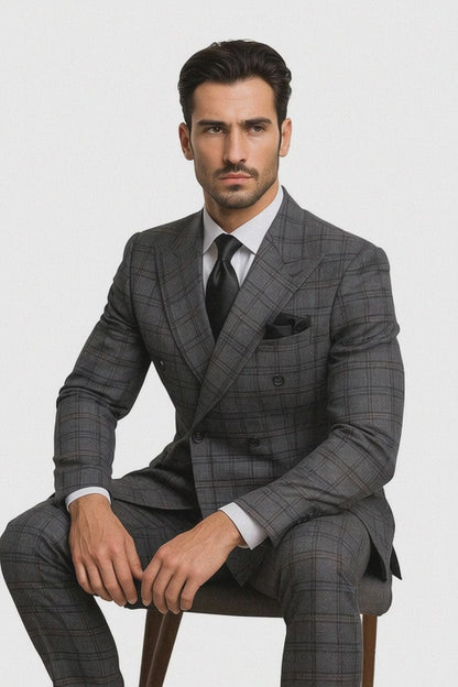 Color Charcoal with Blue Plaid by Rossiman