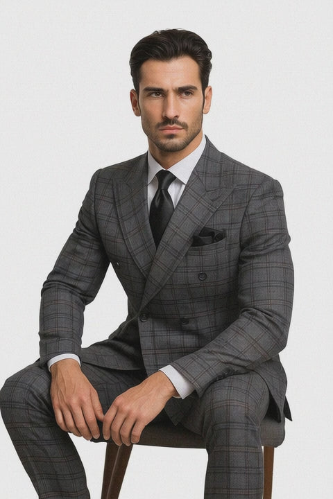  Color Charcoal with Blue Plaid by Rossiman