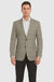 Saco vaquero - Western Sport Coat - Western Blazer - Men's Two Button Regular Fit Tan Double Windowpane Plaid Blazer