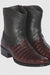 Los Altos Black Cherry Caiman Tail Low Shaft European Square Toe Men’s Boot