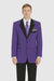 Men'S Purple 2 Button Black Collar Jacket Tuxedo