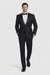Black 2 Button Wool Tuxedo Without Pleat Flat Front Pants