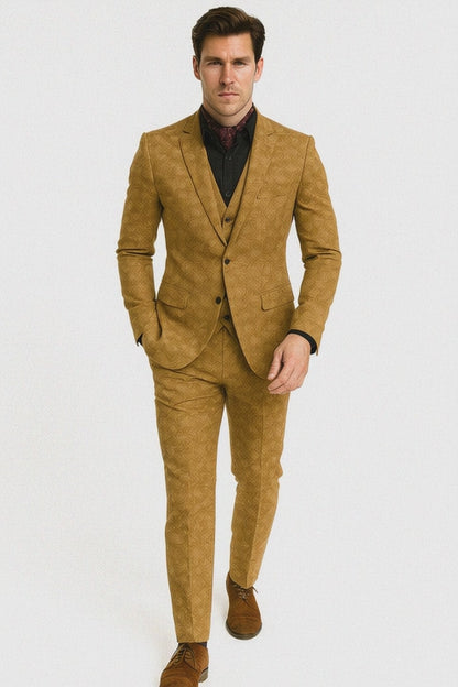Mens Slim 3 Pieces Black Suit
