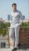 Men’s Silver Satin Dress Shirt and Pants Set – Luxury Slim Fit Outfit for Parties, Weddings, and Formal Events