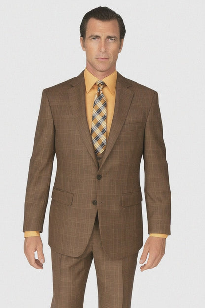 Renaissance Collection - Regular Fit 3 Piece Suit Chestnut Modern Fit