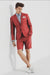 Men's summer business suits with shorts pants set (sport coat Looking) Red