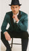 Men's 2 Buttons Slim Fit Teal Sharkskin Blazer Sport coat