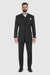 Modern Fit Suit Black Birdseye Pure Wool Suit And Vest For Men
