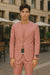 Men's 2 Button  Flap Front pockets Vested Salmon ~ Coral color Suit