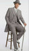Men’s Gray Zoot Suit with Matching Hat and 1920s Shoes | Grey Vintage Wedding and Party Three Piece Suit