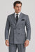 Rossiman Suit  - Classic Fit Athletic Cut 100% Wool Super 150s Italian Fabric Peak Lapel in Color Grey