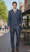 Men’s Cotton Denim Three-Piece Suit – Modern Blazer Denim Suit with Vest and Trousers Pleated Pants Classic Fit