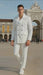 Men’s White Double-Breasted Peacoat Jacket – Classic Stylish Outerwear Wool Fabric Slim Fitted