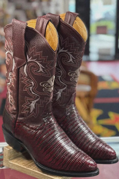 Lizard Print Western Boots