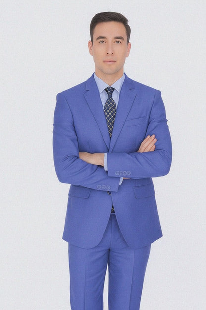 Men'S 2 Button Teal Blue Cobalt ~ Indigo ~ Bright Blue Cobalt Steel Darker Than Royal Color Dress Suits For Men