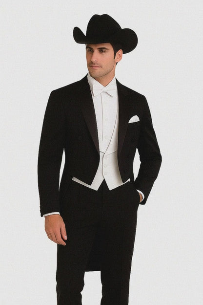 Western Suit - Trajes Para Hombres - Cowboy Formal Attires - Trajes De Novio - Black