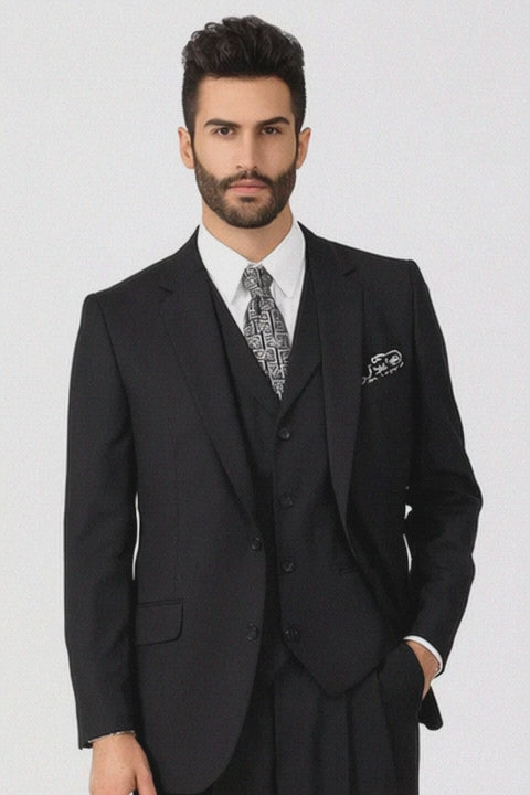 Three buttons Black Suit