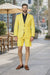 Mens Short Pants Suit Set Mens Yellow Suit For Men Two Button