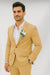 Mens Cotton Suit - Khaki Summer Suit