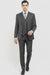 Mens Gangster Pinstripe 2 Button Double Breasted Vest Suit in Black Or Charcoal Grey