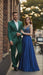 Mens Shiny emerald Green Sateen 2-Piece Slim Fit Suit – Formal Blazer and Pants Set Prom Wedding
