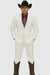 Designer Suit - Mens Suit Modern Fit 2 Buttons Notch Side Vented in White