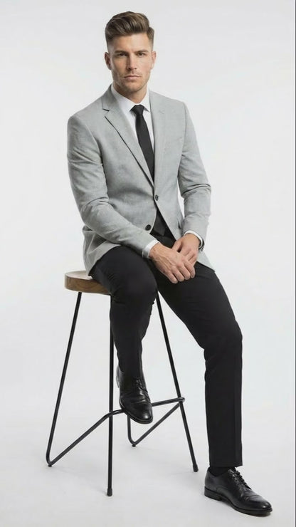 Men’s Light Grey Blazer Sport Coat
