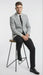 Men’s Light Grey Slim Fit Blazer Sport Coat with Black Pants | Premium Formal and Smart Casual Outfit